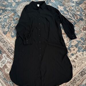 H&M Black Button Down Dress